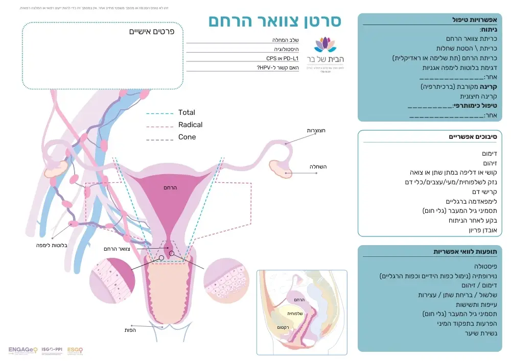 דף אבחון סרטן צוואר הרחם